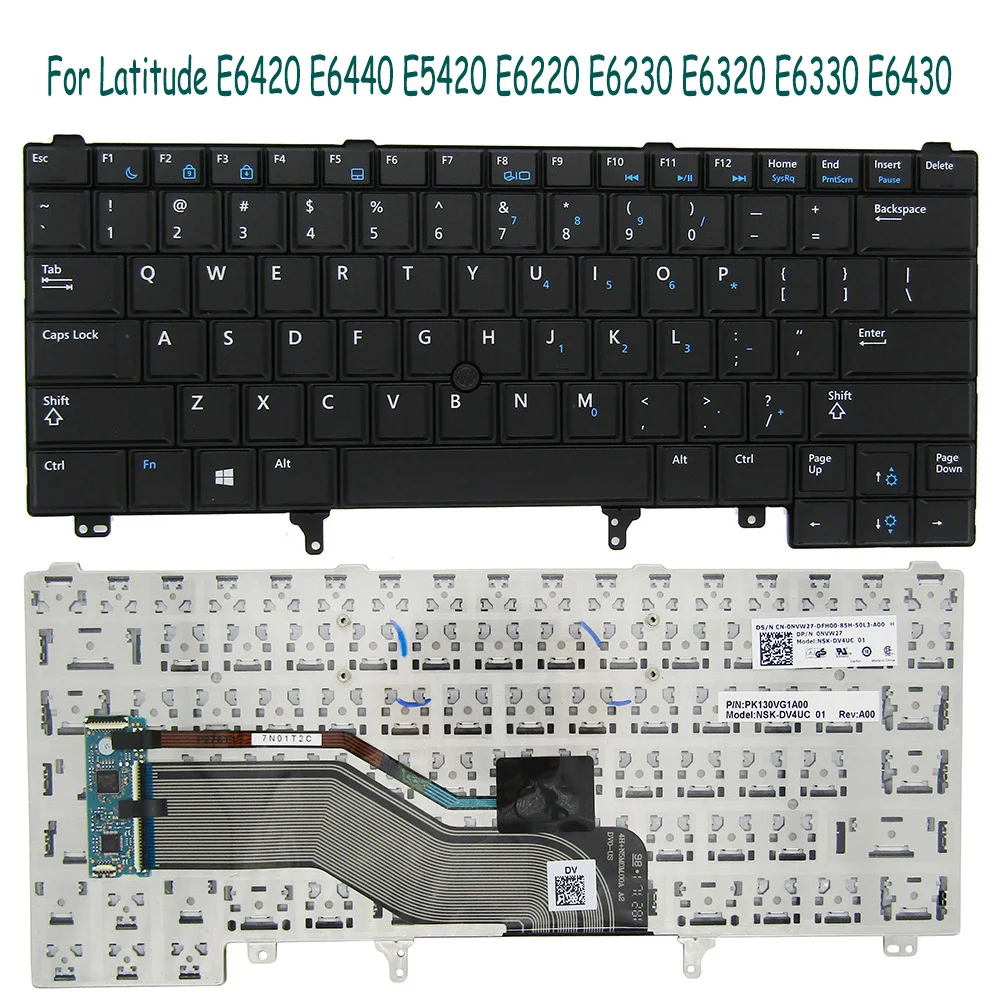 Новая Оригинальная клавиатура для Dell Latitude E6420 E6440 E5420 E6220 E6230 E6320 E6330 E6430 черная