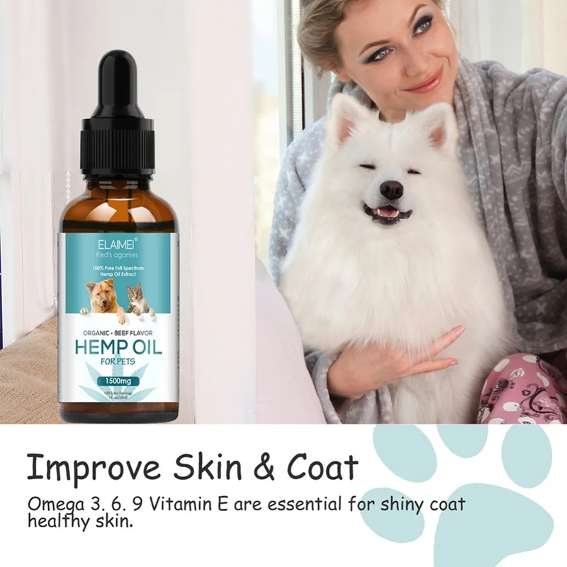 New Hemp Essential Oil for Dogs Natural Herbs of Pet Care Anxiety Relief Pain Joint hip Strengtheens immunity | Красота и здоровье