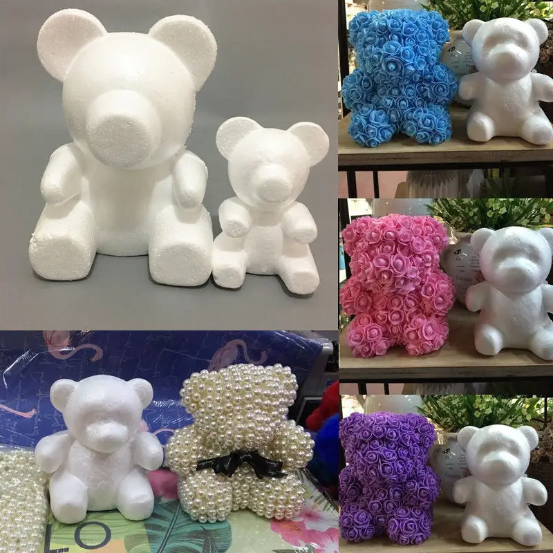 Медведь Кролик модель сердца пенополистирол пенопласт пена ремесло DIY подарки для валентинки
