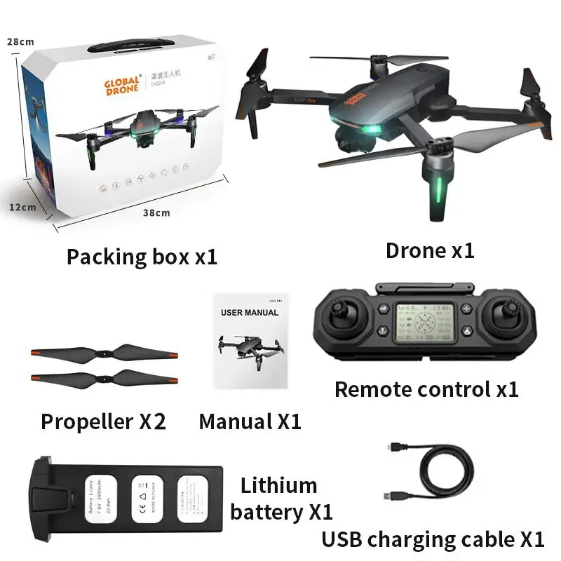 

DishyKooker Drone Gd91 Pro Two-axis Mechanical Self-stabilizing Gimbal Brushless Gps Aerial Drone 4k Hd Remote Control Aircraft