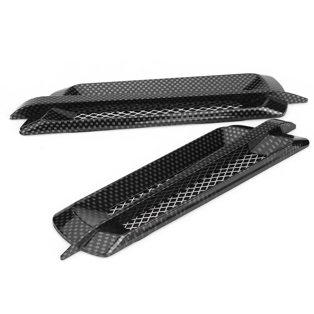 

2pcs Universal Car Side Air Flow Intake Grille Vent Net Cover Decorative Sticker for most of cars and vehicles