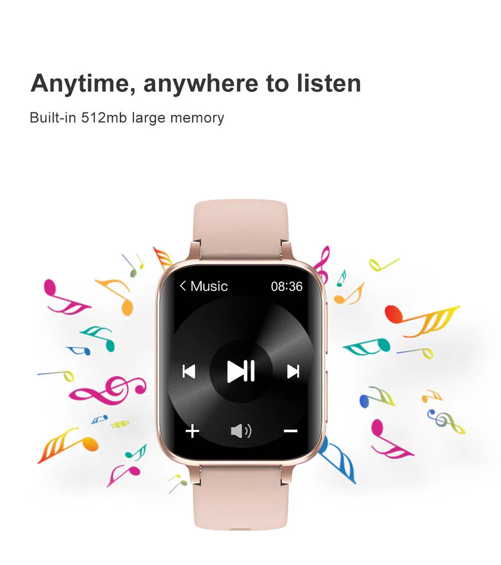 música, fitness, rastreador esportivo, compatível com android e ios