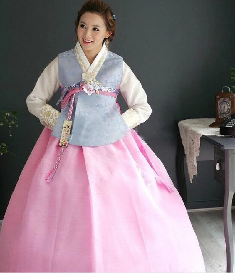 

Свадебное платье для невесты, традиционный Женский костюм Hanbok, жакет и жилет