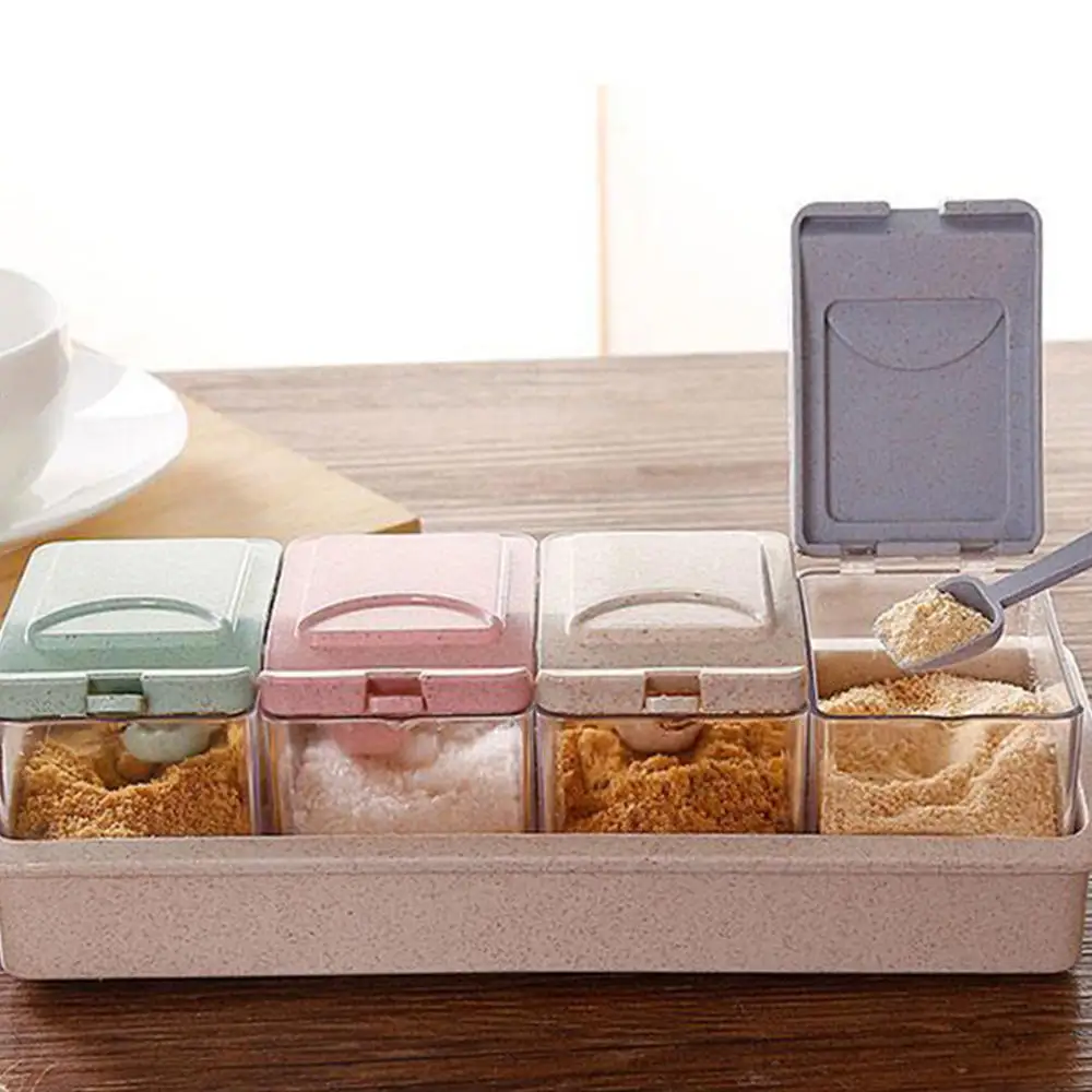 4 шт. бутылка для приправ из пшеничной соломы стеклянные кухонные принадлежности