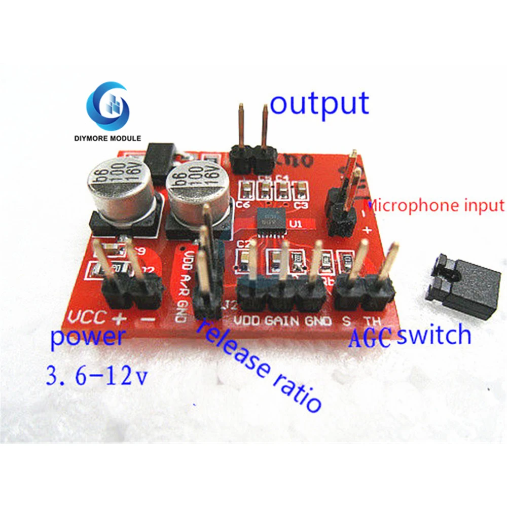 Электронный микрофонный усилитель MAX9814 модуль с функция AGC DC 3 6-12 В регулятор