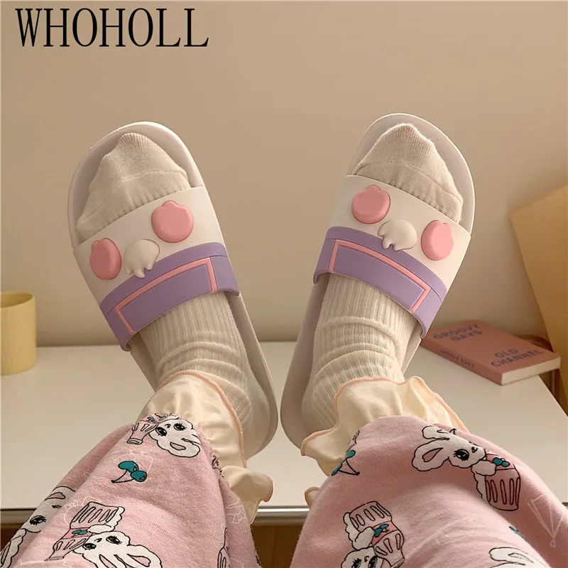 

Cute Couples Home Slippers Women's Summer Indoor Lovely PVC Bathing Slides Male/Female Flat Antiskid Flip Flops Shoes