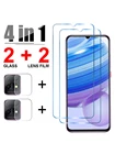 Закаленное стекло 4 в 1 для Redmi Note 10, 10 Pro, 10 Pro Max, 10s, Redmi Note 9, 9 Pro, 9s, 9T, 8, 8 Pro, 7 Pro, 6