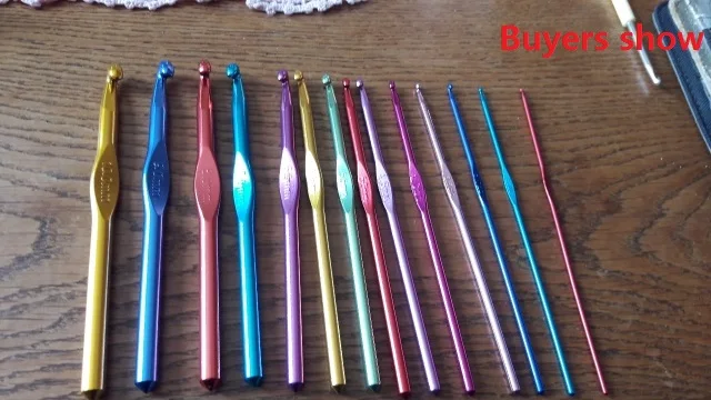 14 шт. Алюминиевые крючки для вязания крючком швейные иглы вязаные инструменты