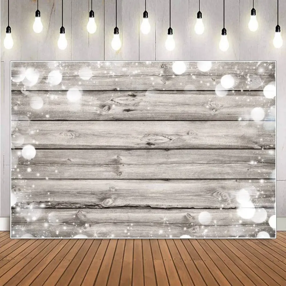 Light Bokeh Wooden Board Planks Photography Background Baby Portrait Photocall Photozone Photography Backdrops For Photo Studio