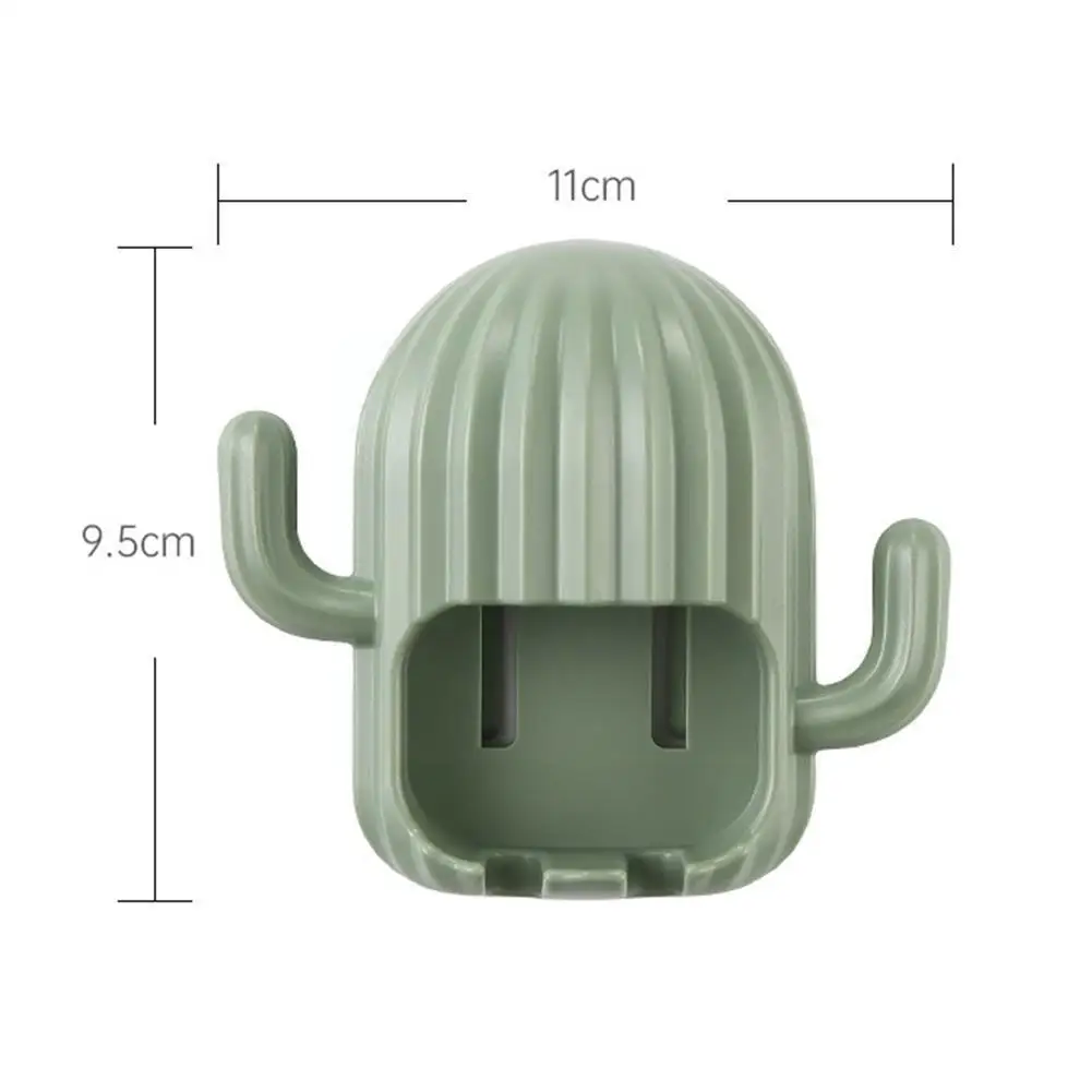 

Wall-mounted Electric Toothbrush Holder Cactus Hook Organizer Toothbrush Bathroom Accessories Shelf Rack Creative Drain Sto P1O9