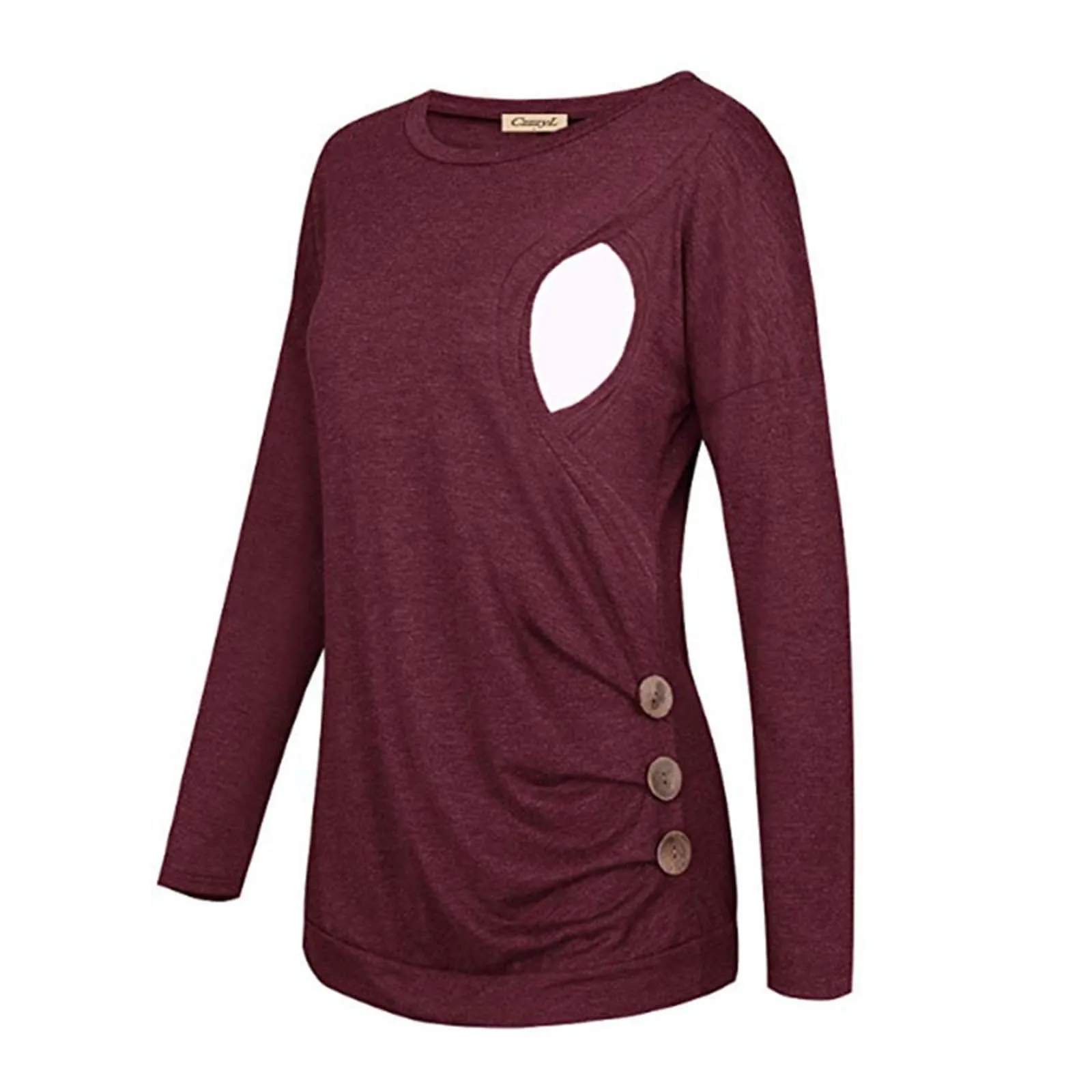 Футболка для кормящих матерей топы в полоску с длинным рукавом грудного