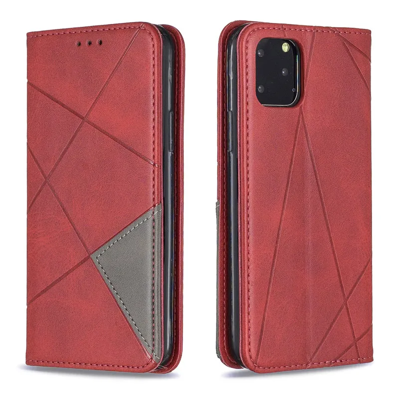 Для iPhone 11 pro Чехол-книжка кожаный чехол для iPhone 8 Plus для iPhone X XR XS MAX чехол жесткий чехол для iPhone 6 7 8 чехол - Цвет: red