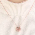 Ожерелье с подвеской в форме сердца, проекция на 100 языках, цепочка с надписью I Love You, ожерелья для женщин, трендовая бижутерия 2021, женское колье, ожерелье