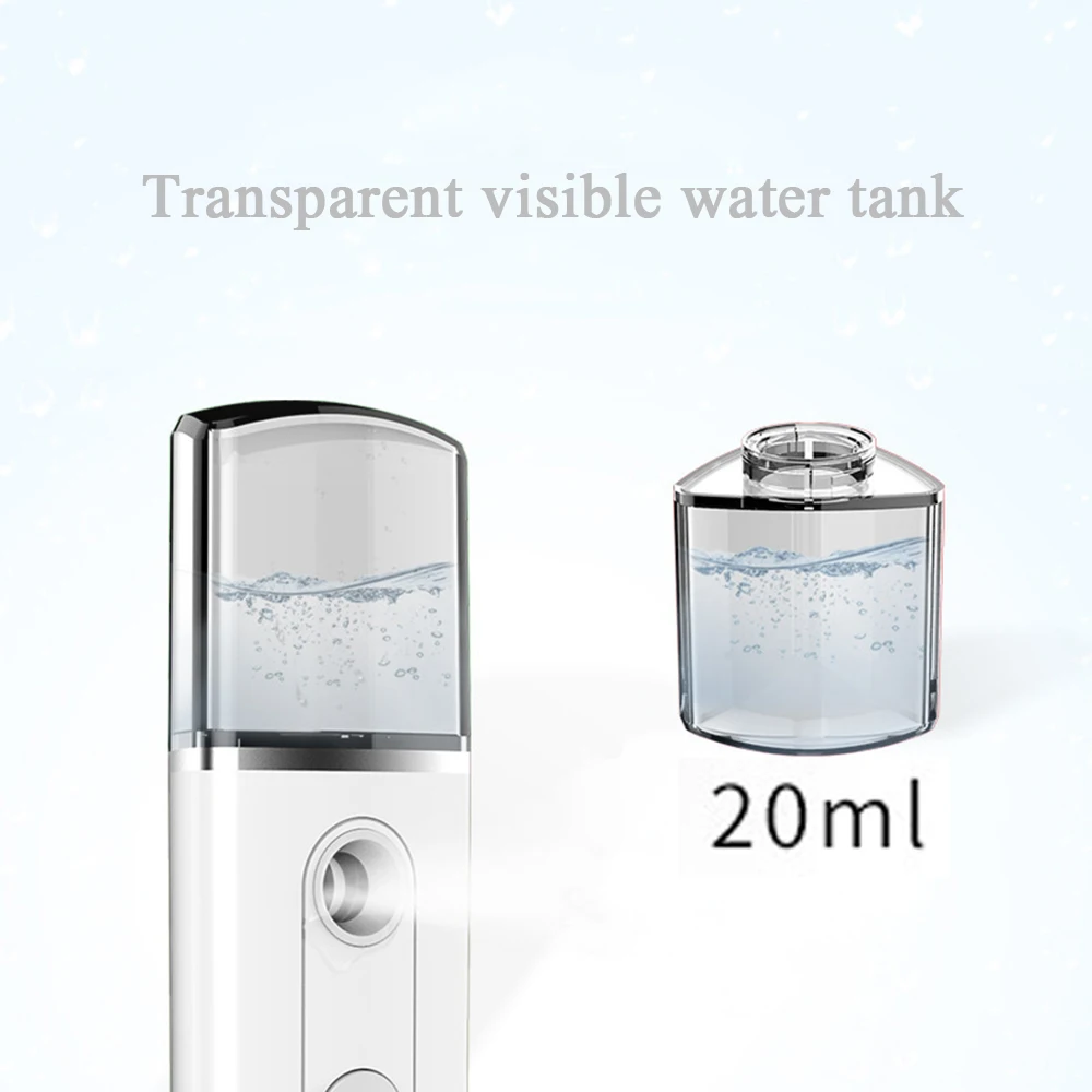 Мини распылитель для лица Nano портативный отпариватель и тела 20 мл увлажняющий