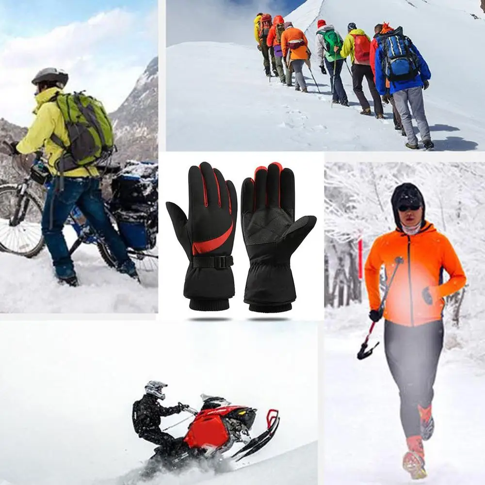 

Car Winter Windproof Warm Gloves Waterproof Touch Screen Cold Proof Gloves For Mountaineering Skiing Biking