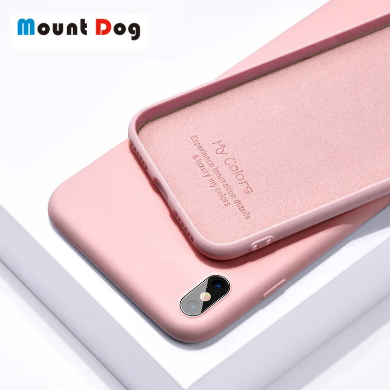 Mount Dog мягкий чехол для телефона iPhone 7 8 6 6s Plus жидкий силиконовый s многоцветный Coque
