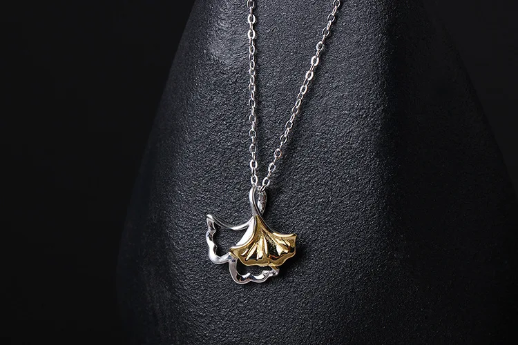 Кулон в виде листа из серебра s925 пробы 42 см | Украшения и аксессуары