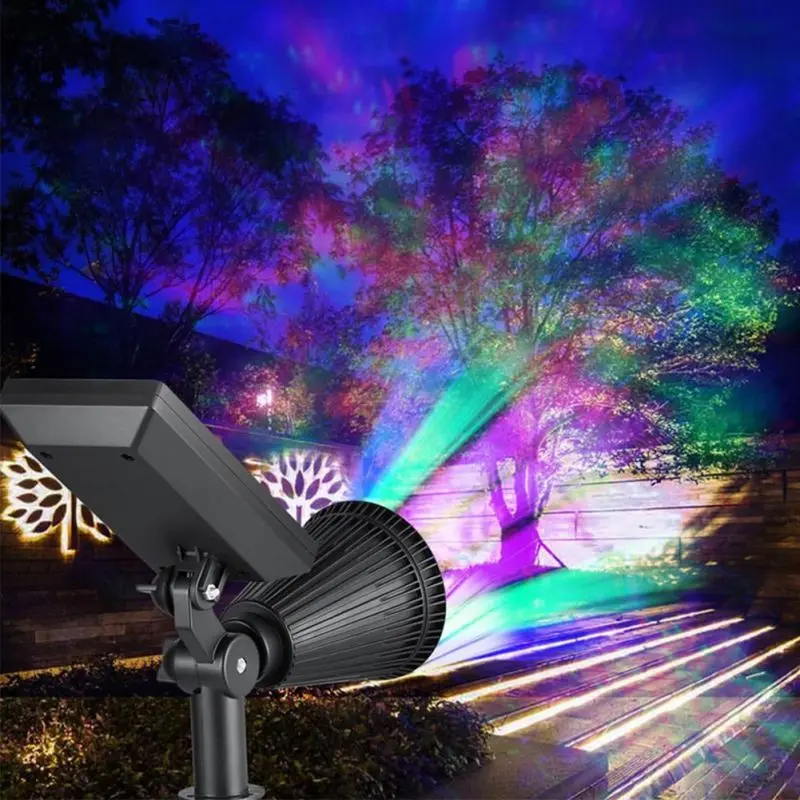 4/7 светодиодный RGB Солнечный садовый светильник наружный декоративный