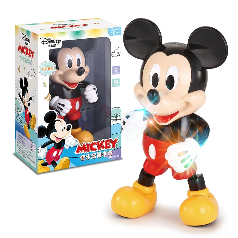 

Disney Original Dancing Mickey Mouse Dazzling Music Shiny Educational Electronic Toys Walking Dancing Robot Kids Figures Toy
