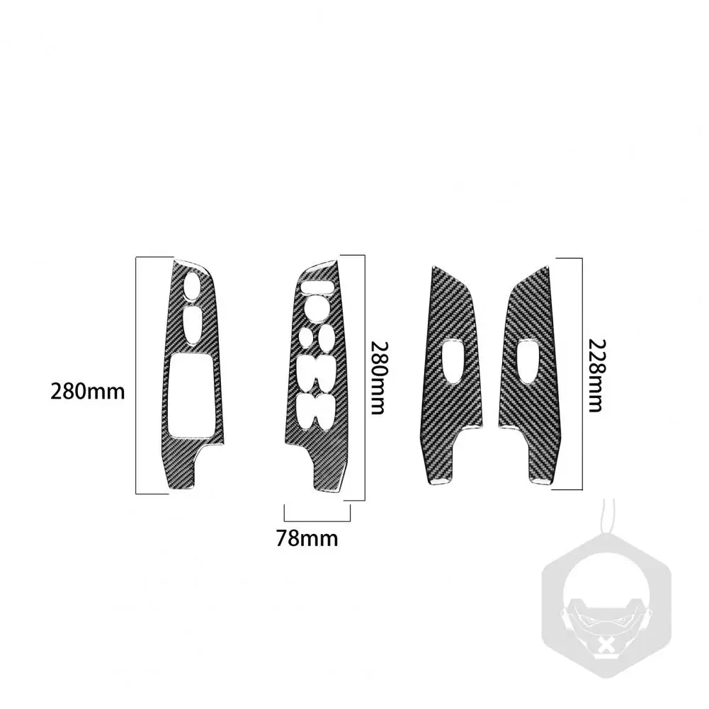 

4Pcs Carbon Fiber Window Lift Control Switch Panel Stickers for Honda Civic 8th 2006-2011 Right Hand Drive Accessories