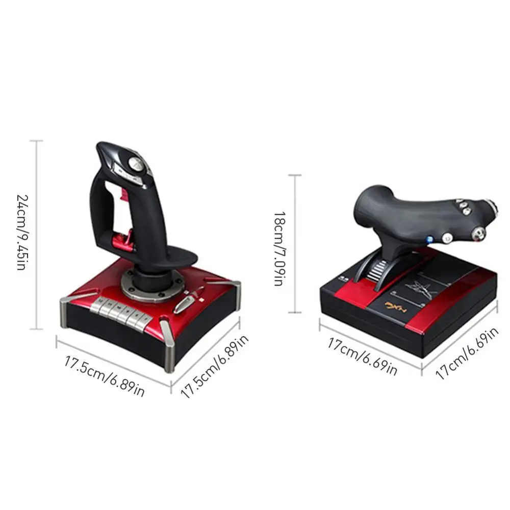 Aircraft Flight Stick Joystick USB Simulator 16 Keys Programming Gamepad Gaming Controller Dual Vibration for PC Hotas Computer |