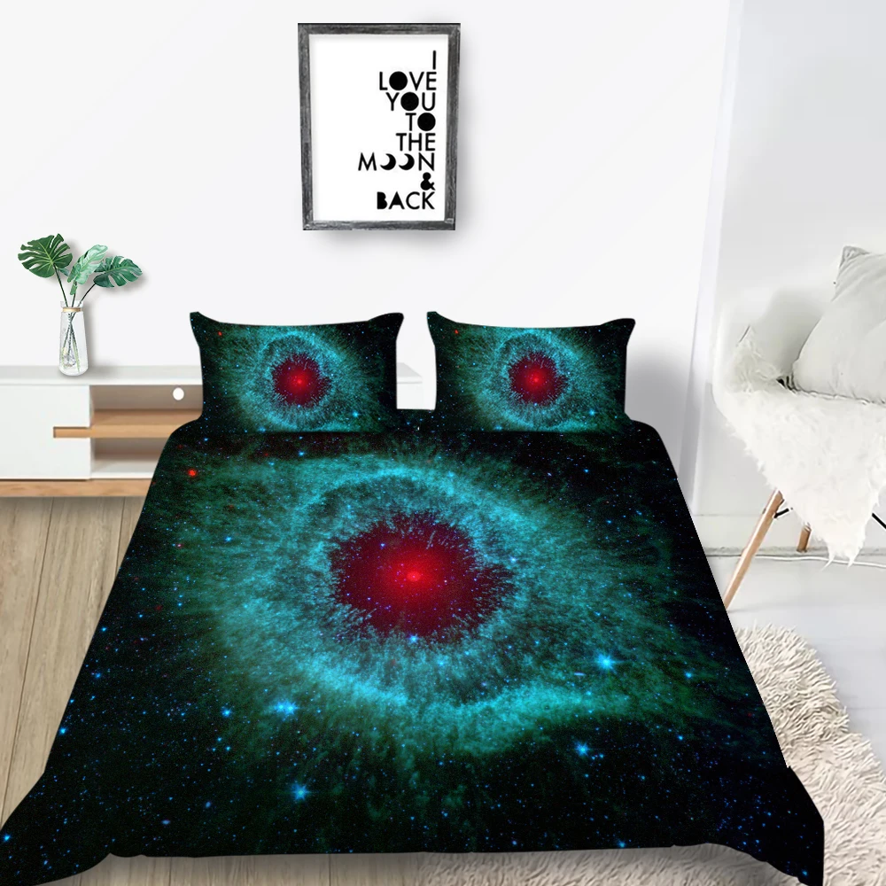 Комплект постельного белья Devil's Eye мягкий модный крутой с 3D рисунком туманности