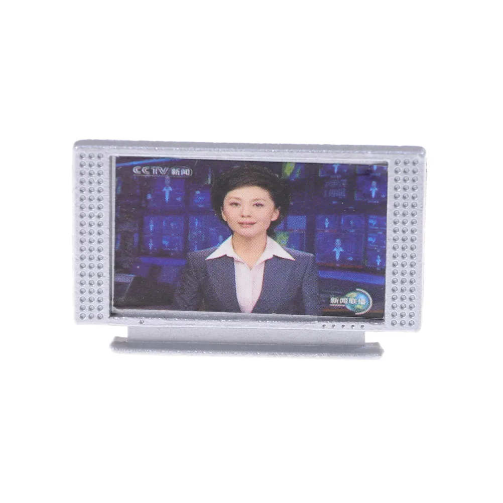 

1: 12 Doll House LCD TV Simulation Miniature Furniture Dollhouse Accessories Living Room Home Decor Kids Pretend Play Toy