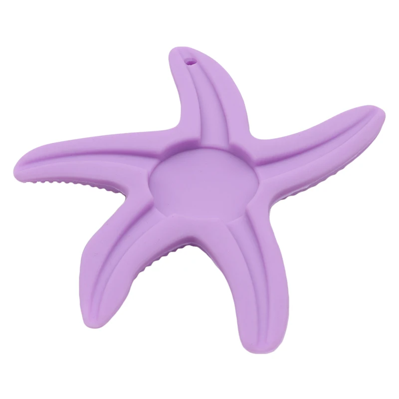 

1 PC Food Grade Silicone Teether Starfish Shape Baby Rattles Toy Dental Care Toothbrush Training for Baby Care Rattles