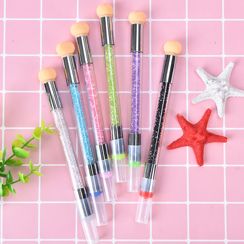 Двойные головки для дизайна ногтей губка градиентная кисть акриловый Гель-лак