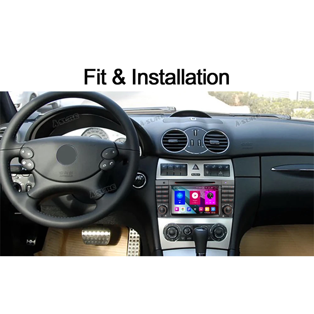 A-Sure 8 ядер 4G RAM 7 'ɲ Din Android 9 0 авто радио GPS DVD плеер навигация для Mercedes Benz C Class W2019
