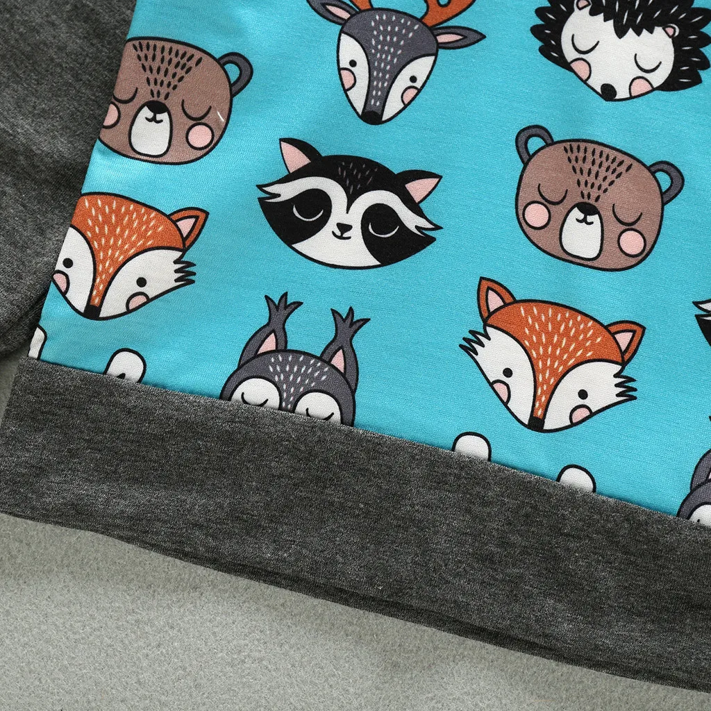 Пуловер с капюшоном и рисунком медведя для маленьких мальчиков комплект из топа