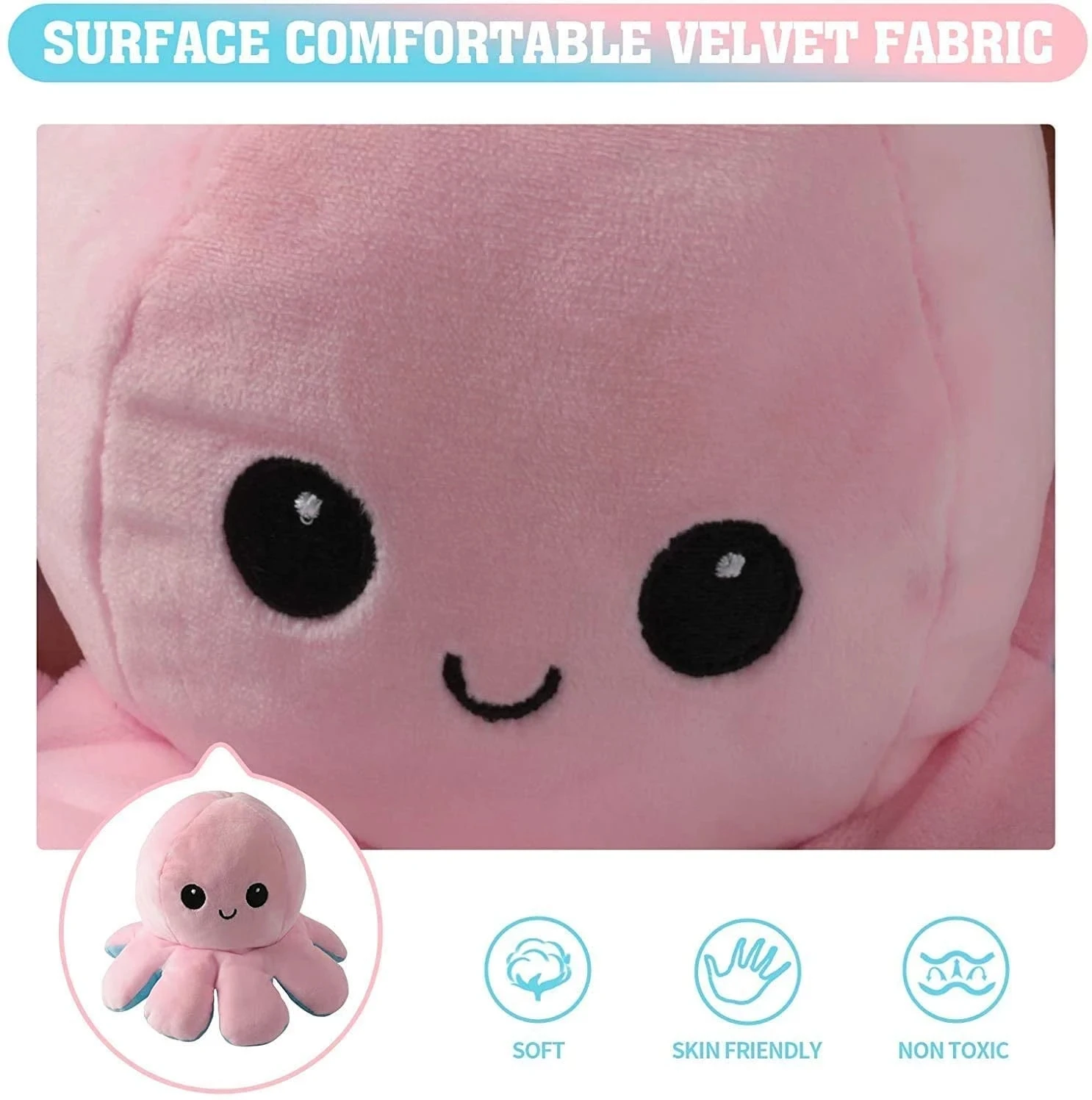 

Снятие Стресса кабинет откидной пузырь пузырьковый переключатель Осьминог кавайная спинка Осьминог для женщин аутизм Двусторонняя реверс...