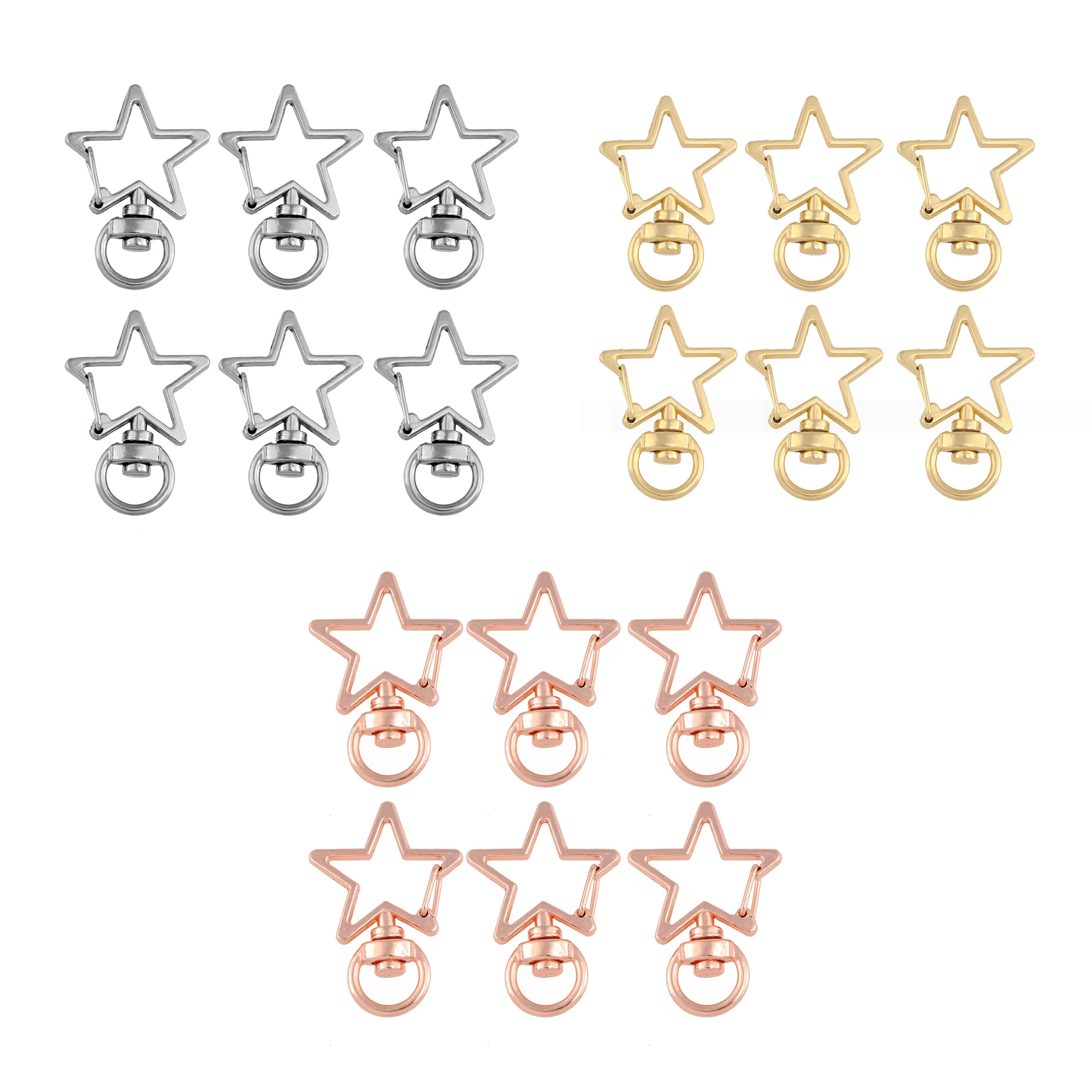 10 шт. металлический поворотный карабин звезда Форма оснастки крюк зажимы для