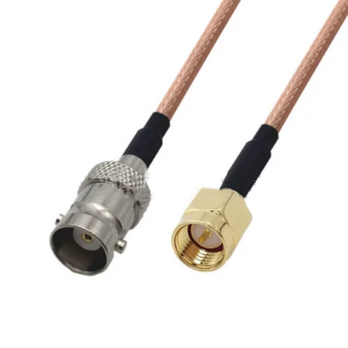 

RG400 Cable SMA Male to BNC Female Double Shielded Copper Braid Coax Low Loss Jumper Cable