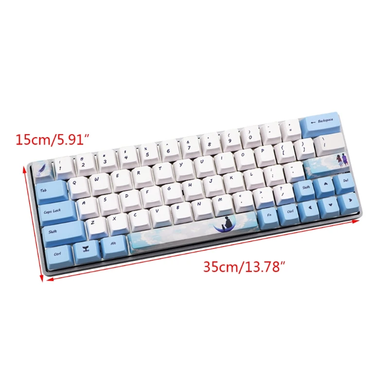 

72 key Replaceable PBT Keycaps Lettering Keys OEM Injection Key Cap for GH60 GK61 GK64 dz60 Mechanical Keyboard