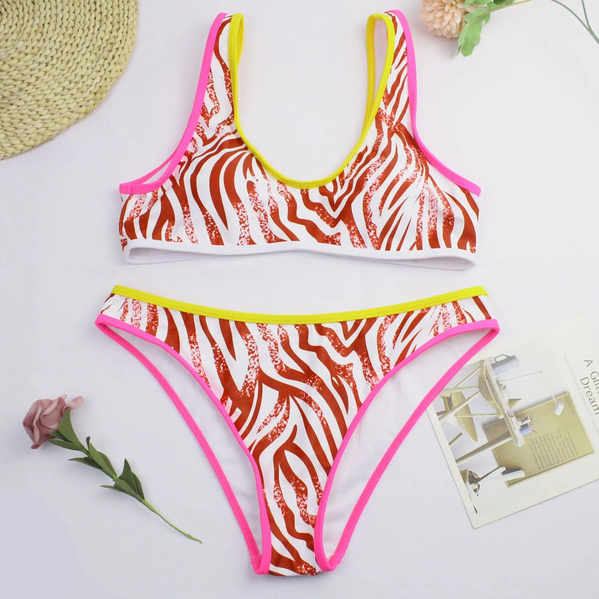 

Sexy Push Up Brazilian Bikini Set Women Colors Bandeau Bikini Set Swimsuit Bathing Suits Biquini 2020 New