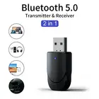 USB Bluetooth 5,0 аудио передатчикприемник адаптер 3,5 мм AUX Стерео для ТВ ПК наушники динамик Bluetooth передатчик приемник