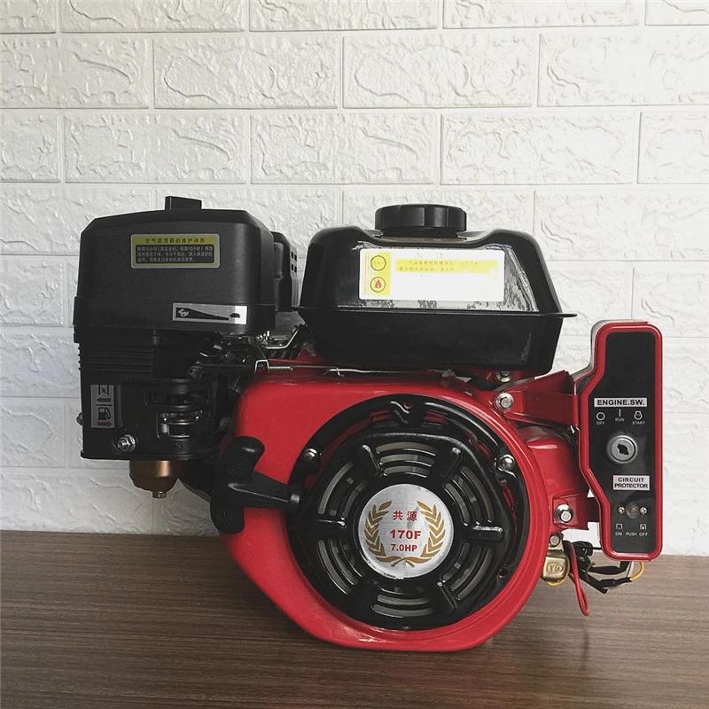 

170 f gasoline engine electric start of farm household small single cylinder four stroke gasoline engine air cooling power