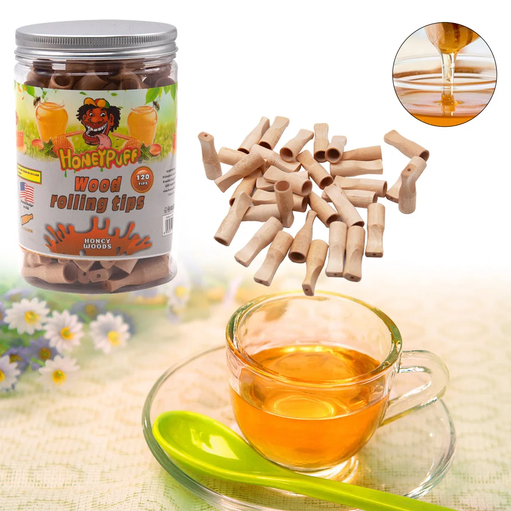Деревянный фильтр для мундштука наконечники с белым медовым вкусом деревянный