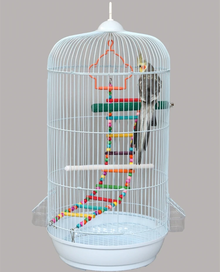 Большая клетка для попугая роскошная круглая птичья металлическая вилла