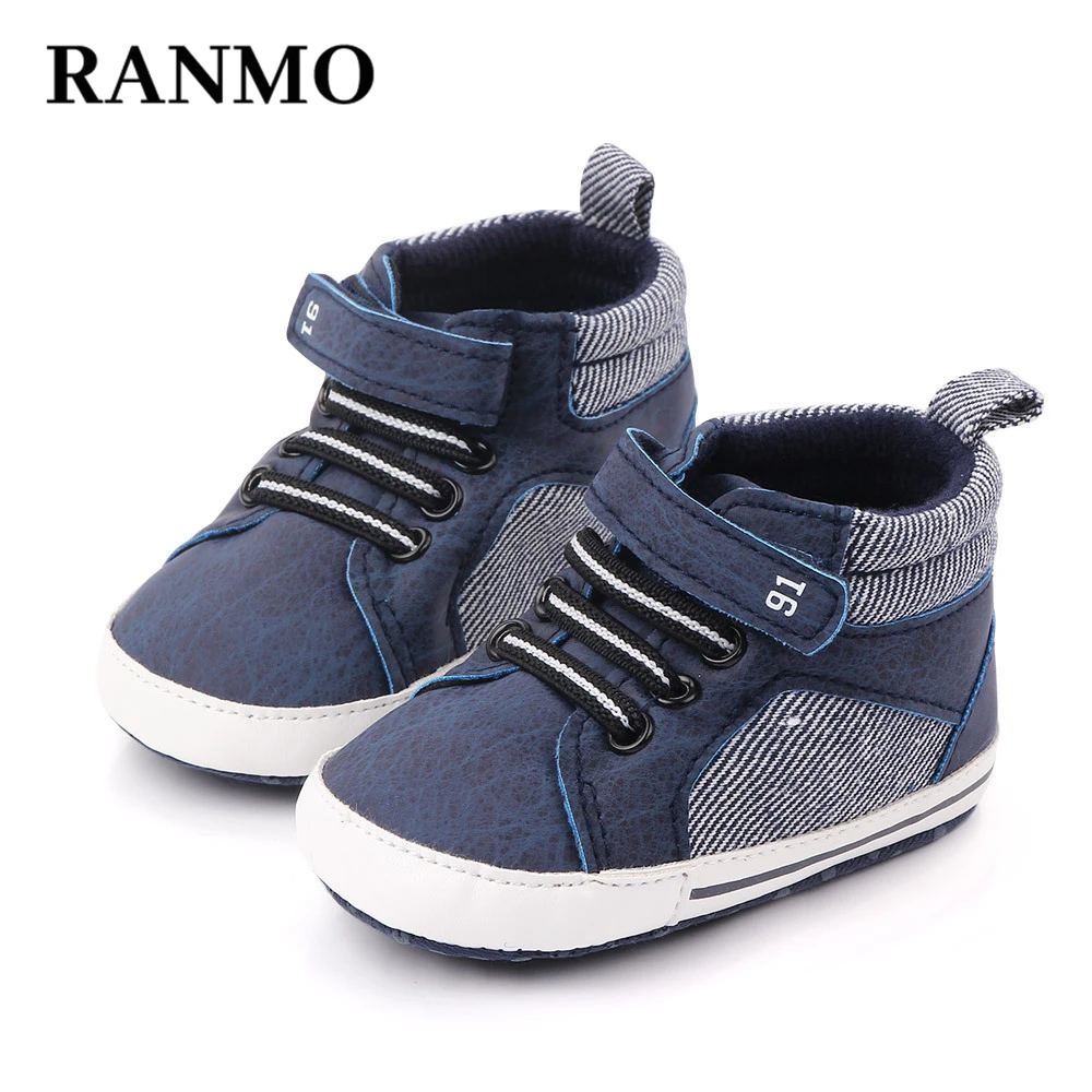 

New Baby Shoes Spring/Autumn Bebes Sneakers Baby Boys Sport Shoes Soft-soled Non-slip Mid-high Casual Toddler Shoes For 0-18M