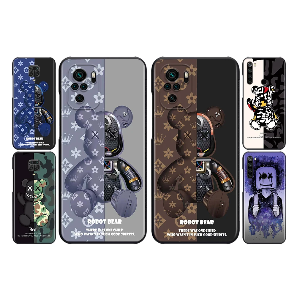 

3D Cute Bear Silicone Coque For Xiaomi Redmi Note 11 10 10S 9 9S Pro Max 10T 9T 8T 8 7 6 5 Pro Phone Case