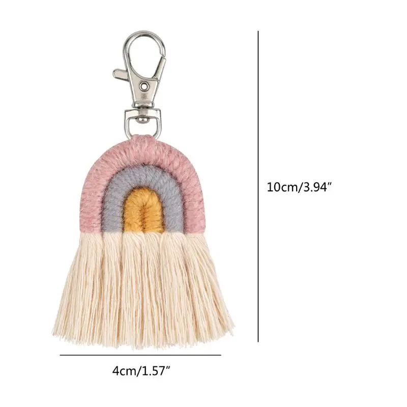 Цепочка для ключей ручной работы Радужный брелок автомобиля Дамский аксессуар