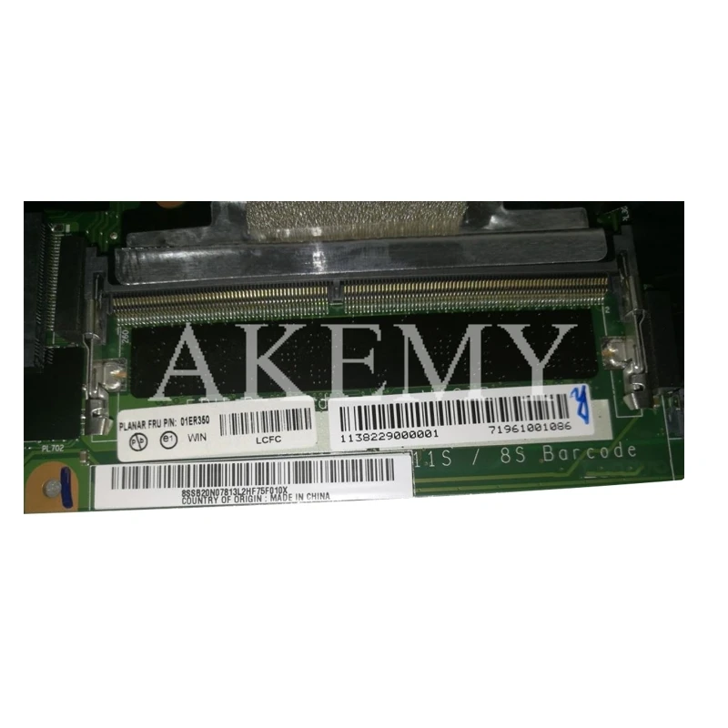 

Laptop motherboard For Lenovo Thinkpad T470S original mainboard 4GB-RAM I7-6600U