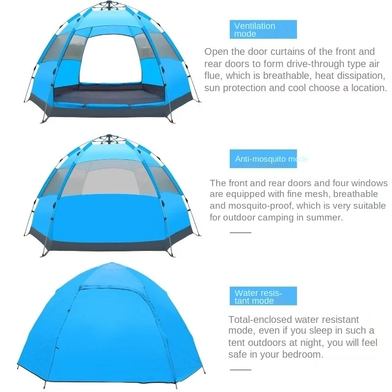 

Tent outdoor portable folding automatic rainproof tent camping equipment outdoor sunscreen tent children indoor
