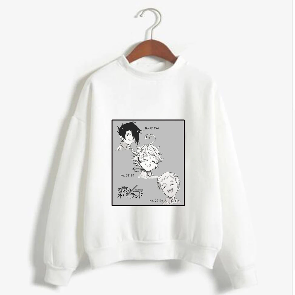 Толстовка унисекс с принтом &quotобещанный неверлэнд&quot забавная модная в стиле