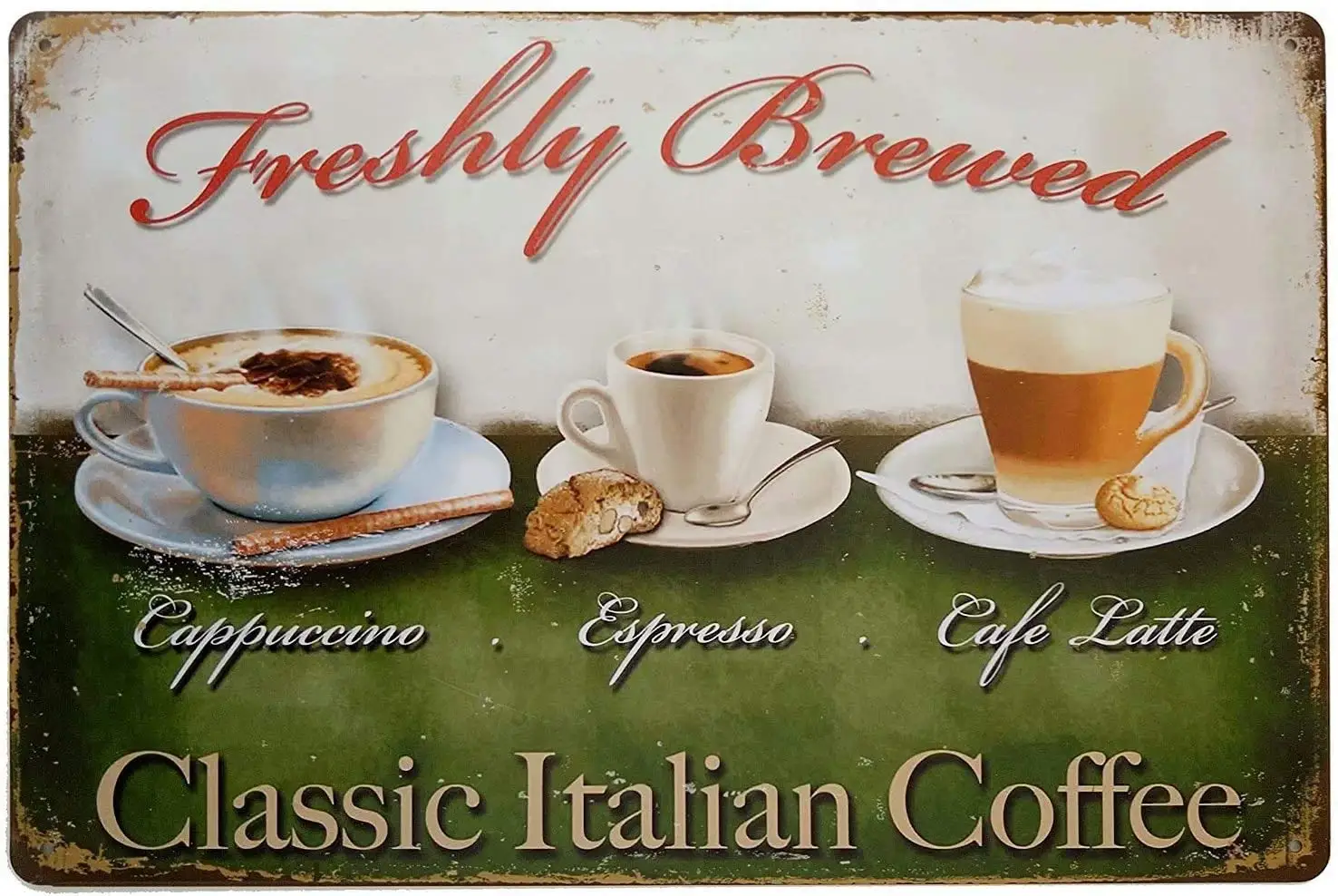 

Tin Sign Metal Sign Classie Italian Coffee for Cafe Restaurant Kitchen Bar Club Retro Gift Drawing Fun Metal Decoration Wall