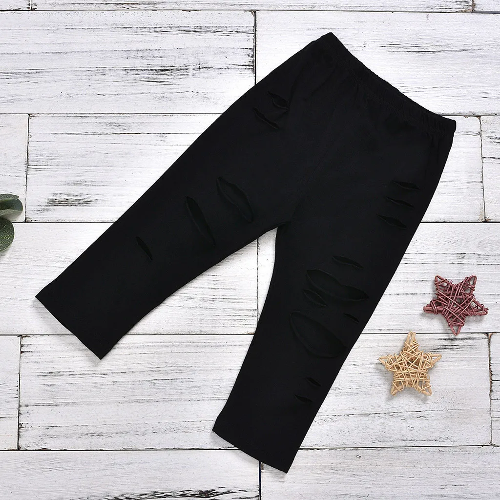 Джинсовое пальто с открытыми плечами для маленьких девочек топы + рваные штаны