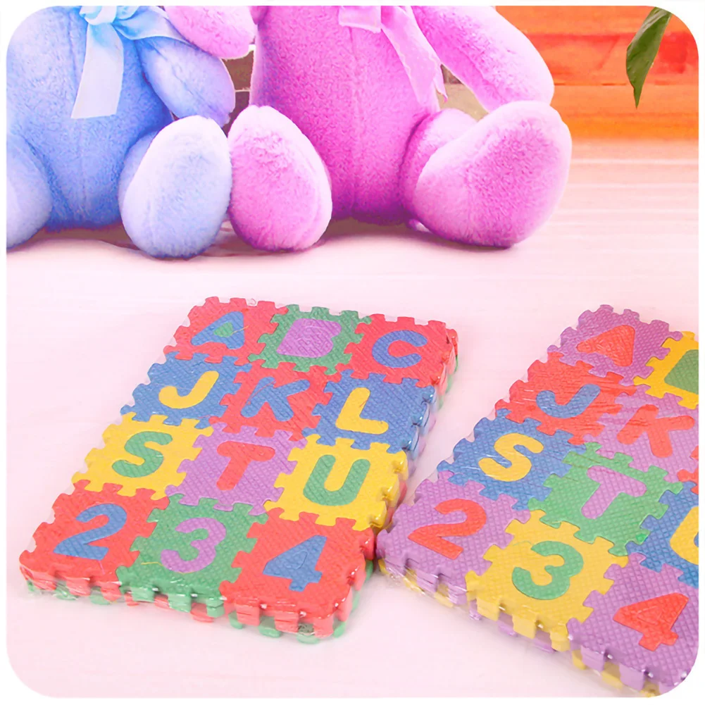 36 шт./компл. 50*50 см детские игрушки с рисунком цифр и животных коврики из