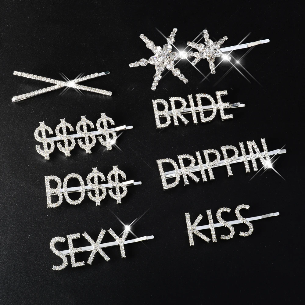 Свадебные заколки для волос свадебные стразы девочек украшения с надписью Cheveux
